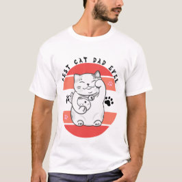 Maneki Neko Lucky Cat Dad Father's Day T-shirt