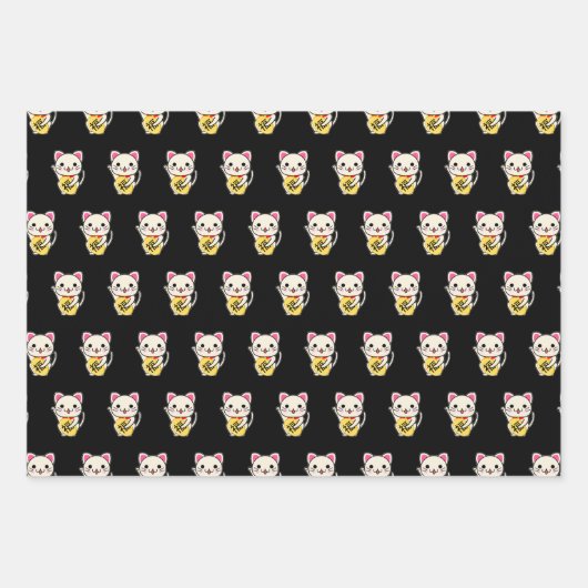 Maneki Neko - Lucky Cat Inpakpapier Vel (Voorkant)