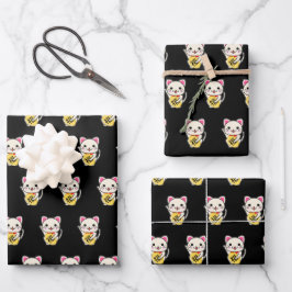 Maneki Neko - Lucky Cat Inpakpapier Vel