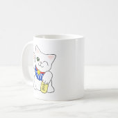 Maneki Neko Lucky Cat Koffiemok (Voorkant links)