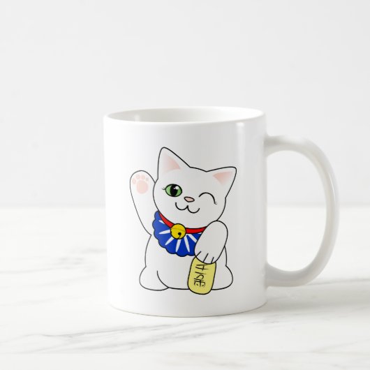 Maneki Neko Lucky Cat Koffiemok (Rechts)