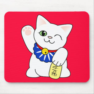 Maneki Neko Lucky Cat Muismat
