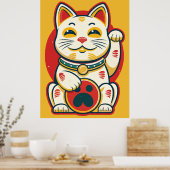 Maneki Neko - Lucky Cat Poster (Keuken)