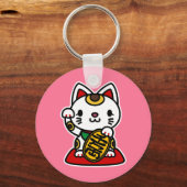 Maneki Neko (Lucky Cat) Sleutelhanger (Voorkant)