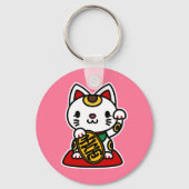 Maneki Neko (Lucky Cat) Sleutelhanger (Achterkant)
