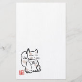 Maneki Neko Lucky Cat Stationery Briefpapier (Voorkant)