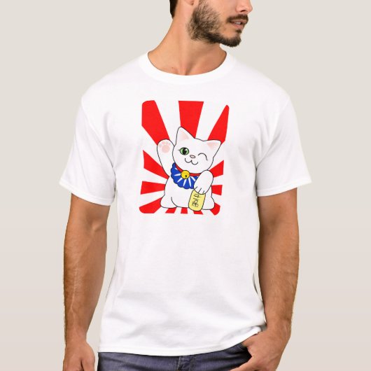Maneki Neko Lucky Cat T-shirt (Voorkant)