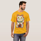 Maneki Neko - Lucky Cat T-shirt (Voorkant volledig)