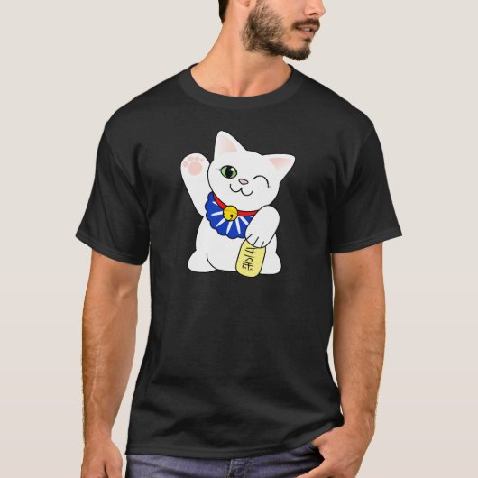Maneki Neko Lucky Cat T-shirt (Voorkant)
