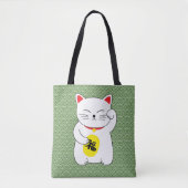 Maneki Neko Lucky Cat Tote Bag (Voorkant)