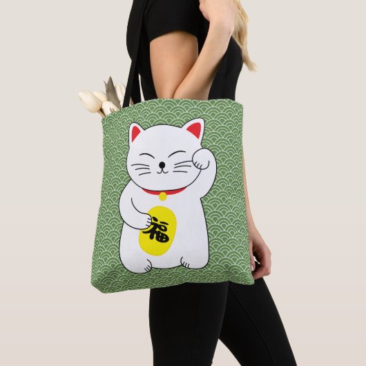 Maneki Neko Lucky Cat Tote Bag (Dichtbij)