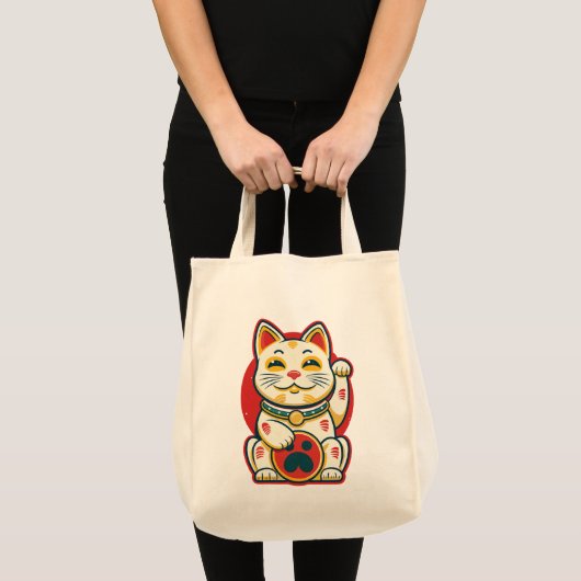 Maneki Neko - Lucky Cat Tote Bag (Voorkant (product))