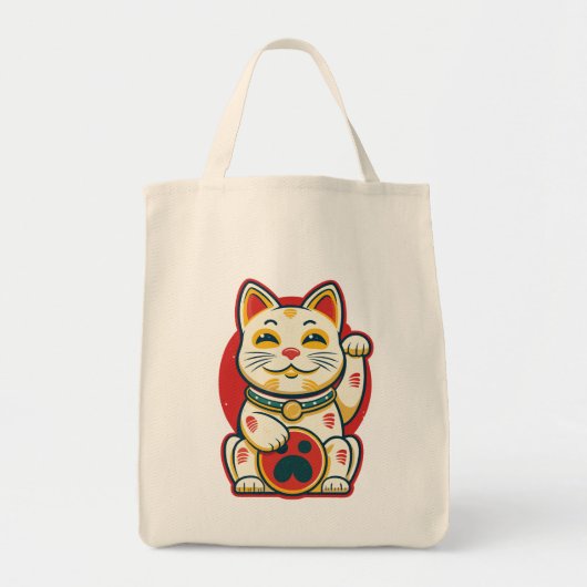 Maneki Neko - Lucky Cat Tote Bag (Voorkant)