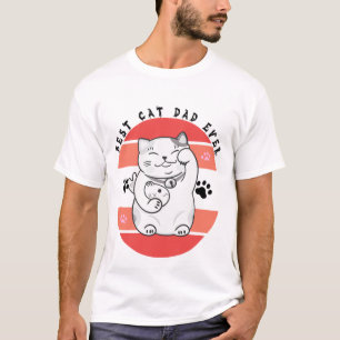 Maneki Neko Lucky Cat Vader Vaderdag T-shirt