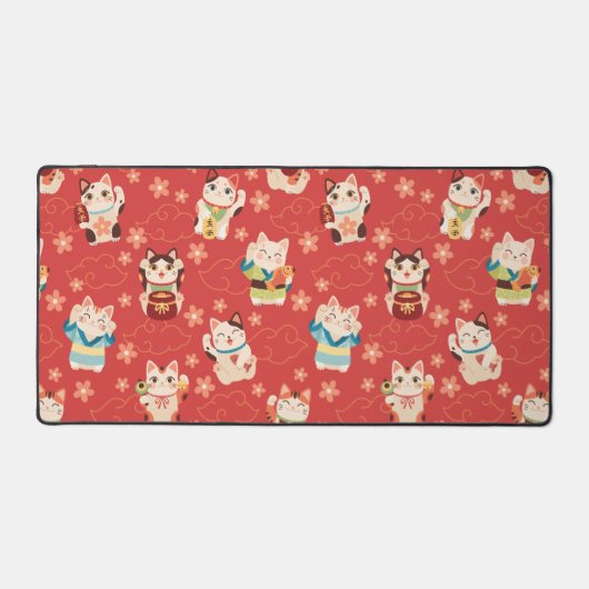 Maneki Neko Lucky Cats Bureaumat (Voorkant)