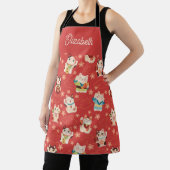 Maneki Neko Lucky Cats Gepersonaliseerd Schort (Insitu)