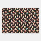 Maneki Neko Lucky Cats Wrapping Paper Set (Voorkant 3)