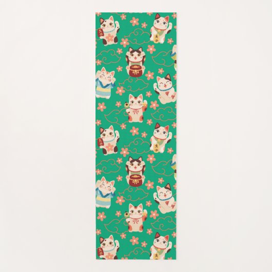 Maneki Neko Lucky Cats Yogamat (Voorkant)
