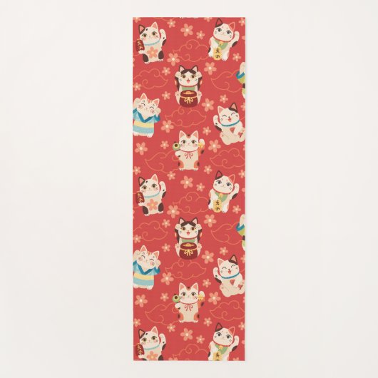 Maneki Neko Lucky Cats Yogamat (Voorkant)