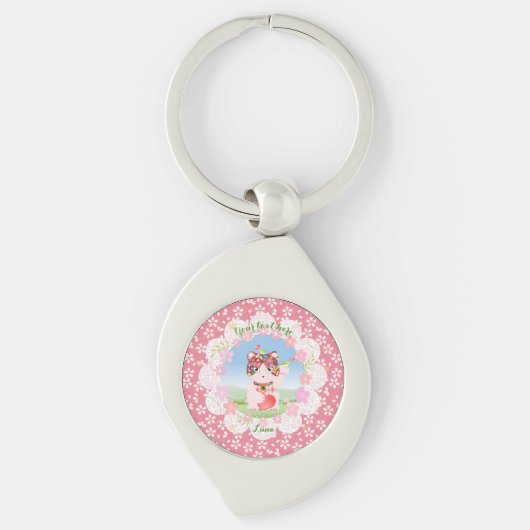 Maneki Neko Lucky Luna Metal Sleutelhanger (Voorkant)