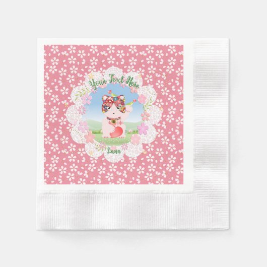 Maneki Neko Lucky Luna Party Servet (Voorkant)