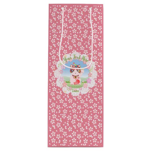 Maneki Neko Lucky Luna Party Wijn Cadeautas (Voorkant)
