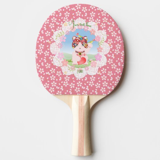 Maneki Neko Lucky Luna Tafeltennisbatje (Voorkant)