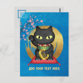 Maneki Neko Lucky Poilue Briefkaart (Voorkant / Achterkant)