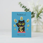 Maneki Neko Lucky Poilue Briefkaart (Staand voorkant)