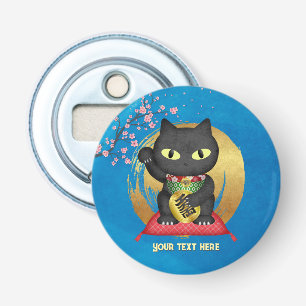 Maneki Neko Lucky Poilue Button Flesopener