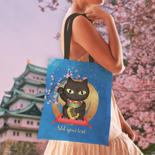 Maneki Neko Lucky Poilue Canvas tas