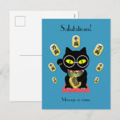 Maneki Neko Lucky Poilue Feestdagenkaart (Voorkant / Achterkant)