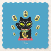 Maneki Neko Lucky Poilue Kartonnen Onderzetters (Voorkant)