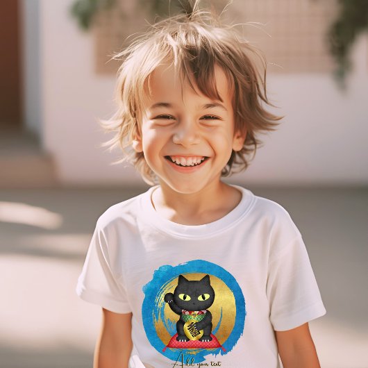 Maneki Neko Lucky Poilue Kinderen T-shirt