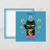 Maneki Neko Lucky Poilue magnetische kaart (Voorkant / Achterkant)