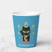 Maneki Neko Lucky Poilue Papieren Bekers (Achterkant)