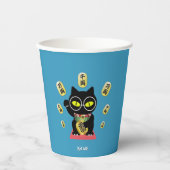 Maneki Neko Lucky Poilue Papieren Bekers (Voorkant)