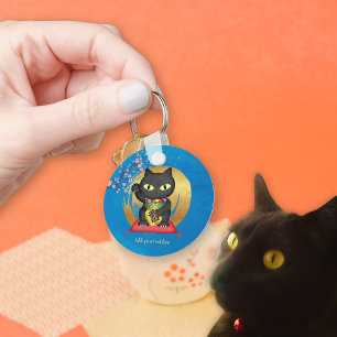 Maneki Neko Lucky Poilue Ronde Sleutelhanger