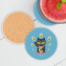 Maneki Neko Lucky Poilue Sandstone Zandsteen Onderzetter