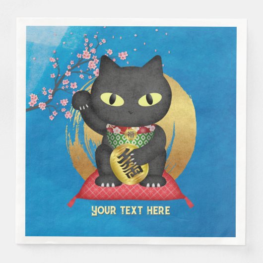 Maneki Neko Lucky Poilue Servet (Voorkant)