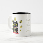 Maneki Neko Lucky Poilue Tweekleurige Koffiemok (Voorkant links)