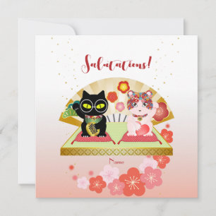 Maneki Neko Lucky Poiluna Bedankkaart