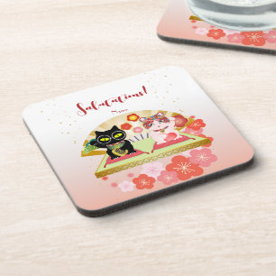 Maneki Neko Lucky Poiluna Bier Onderzetter