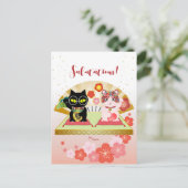 Maneki Neko Lucky Poiluna Briefkaart (Staand voorkant)