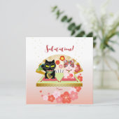 Maneki Neko Lucky Poiluna Feestdagenkaart (Staand voorkant)