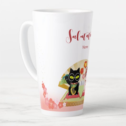 Maneki Neko Lucky Poiluna Latte Mok (Linkerhoek)