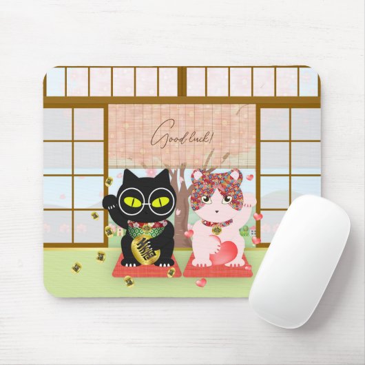 Maneki Neko Lucky Poiluna Muismat (Met muis)