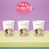 Maneki Neko Lucky Poiluna Papieren Bekers