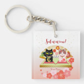 Maneki Neko Lucky Poiluna Square Sleutelhanger (voorkant)
