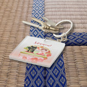 Maneki Neko Lucky Poiluna Square Sleutelhanger